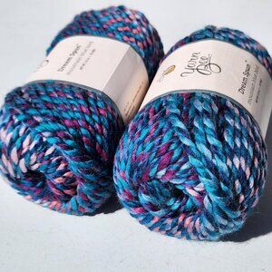 NEW 2X Bundle Soft Yarn Bee Bulky for Crocheting Knitting Soft Skeins 152 Yards